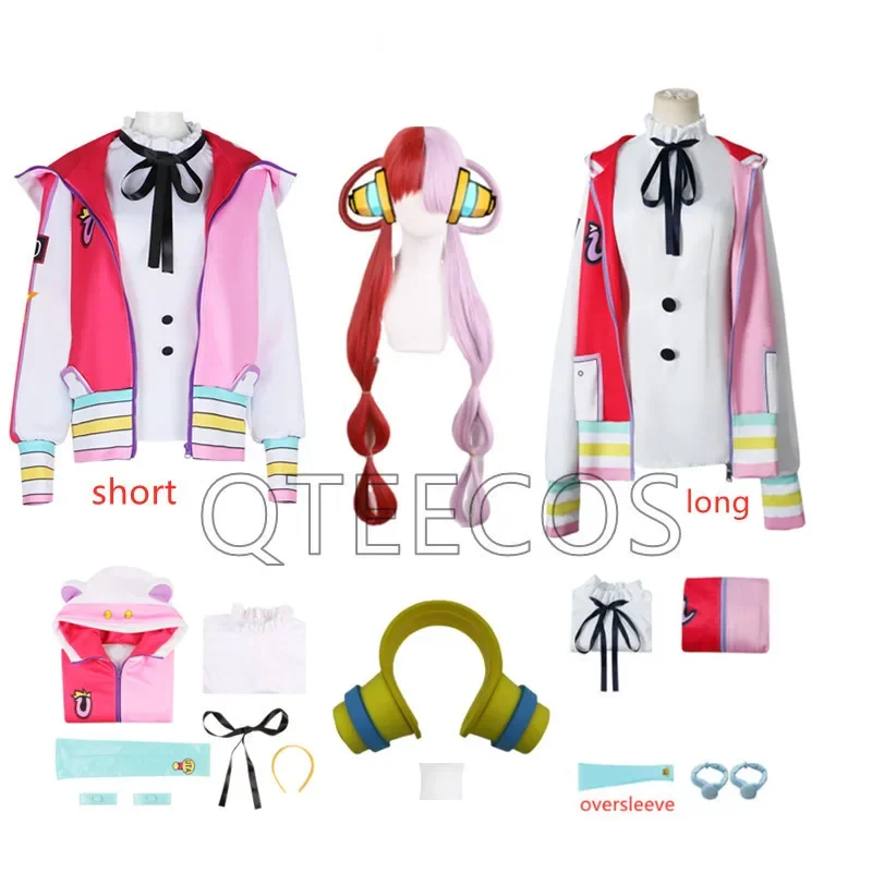 

Anime ONE PIECE Film RED UTA Cosplay Costumes Cartoon Coat Wig Headset Halloween Carnival Christmas Outfit