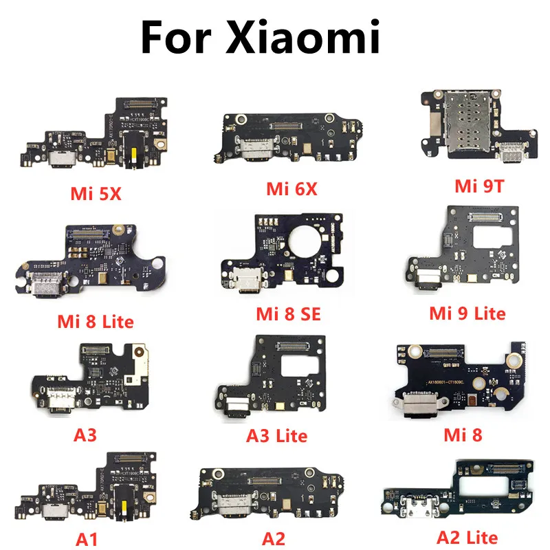 

USB Board Charger Charging Dock Port Plug Connector Flex Ribbon Cable For Xiaomi Mi A1 A2 A3 Lite Mi 8 9 SE Lite 9T Pro 5X 6X