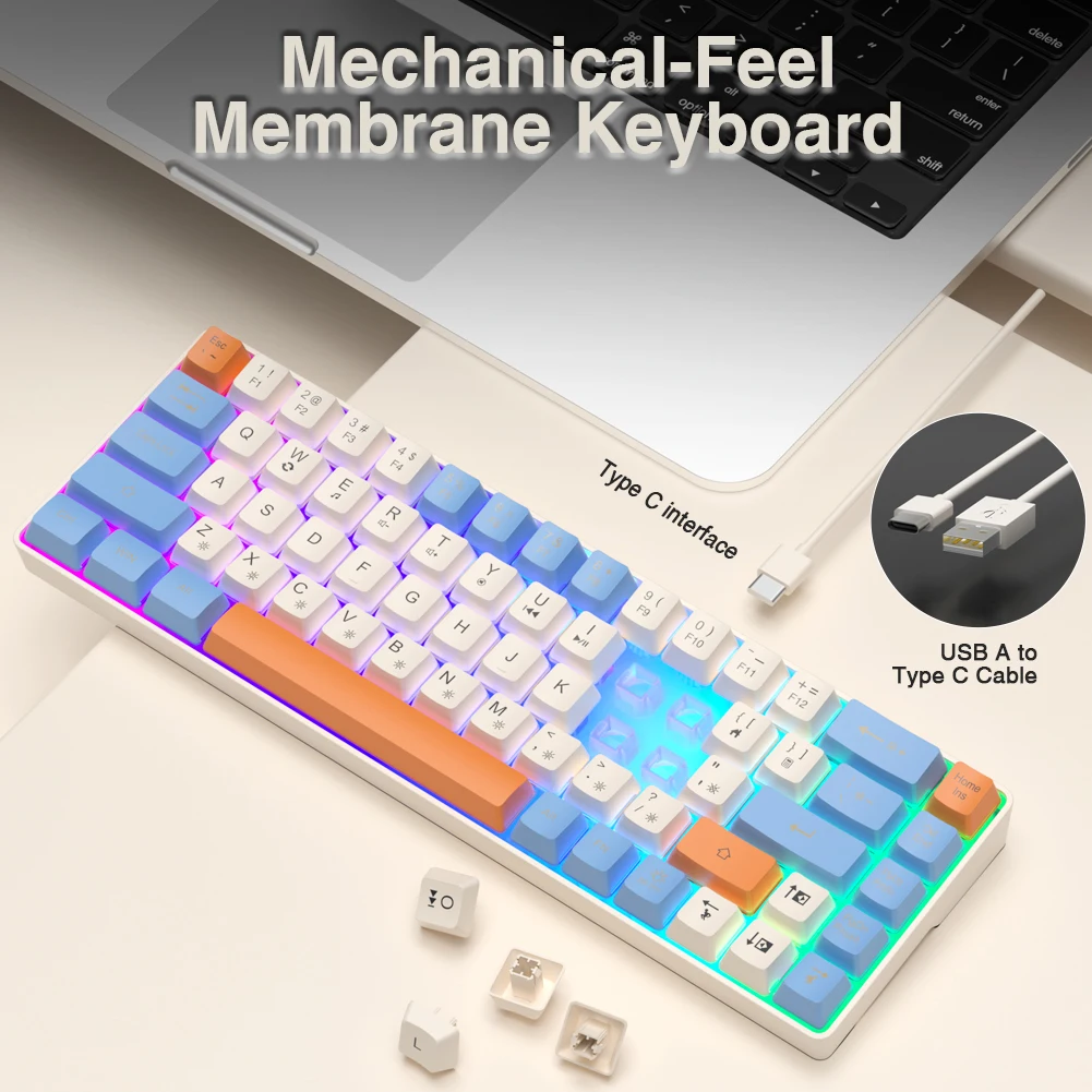 SOLAKAKA SK968 Wired Keyboard Optical Switches RGB Backlit Keycaps