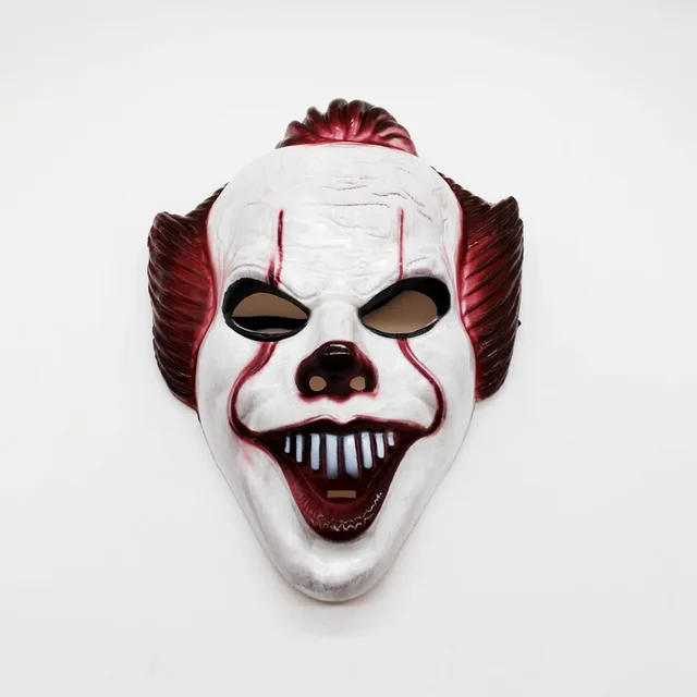 Scary Movie Hard Plastic Mask Wig Party Costume Clown DC Mask The Dark Knight Cosplay Horror Joker Mask Prop Halloween - Image 2