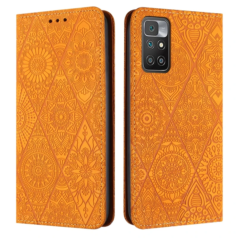For Xiomi Redmi 10 Case Mandala Totem Leather Magnetic Case for Etui Xiaomi Redmi 10 Phone Cover Redmi10 2022 10C 10A Flip Funda 3