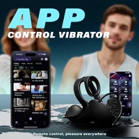 Vibrierender Penisring, verstellbare Heizung, Penisring-Vibrator mit Hoden- und Perineumstimulator, APP, Penis-Vibrator, männliches Erwachsenenspielzeug 3