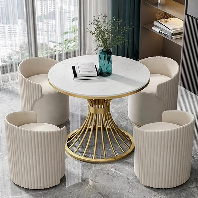 

Nordic Marble round side table living room furniture sofa corner small tables balcony luxury coffee Desk INS bedside cabinet