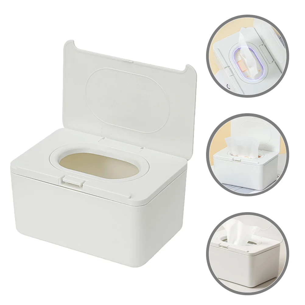 

Removable Desktop Tissue Box Baby Wipe Dispenser Holder for Bathroom Wipes Paper Towel