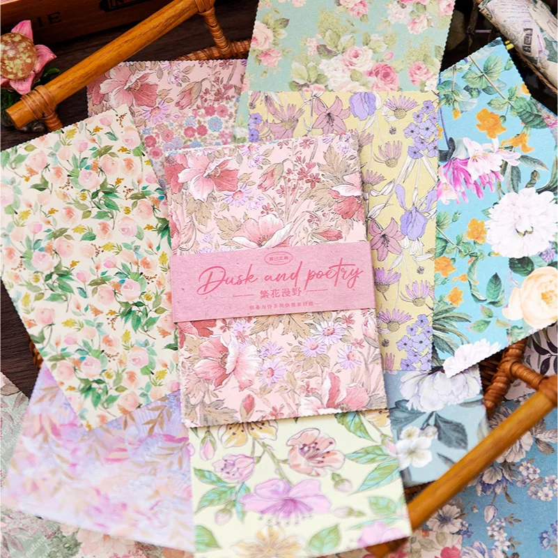 Vintage flower Material paper DIY Decorative Scrapbooking background paper hand made Junk Journal Supplies 30 pcs