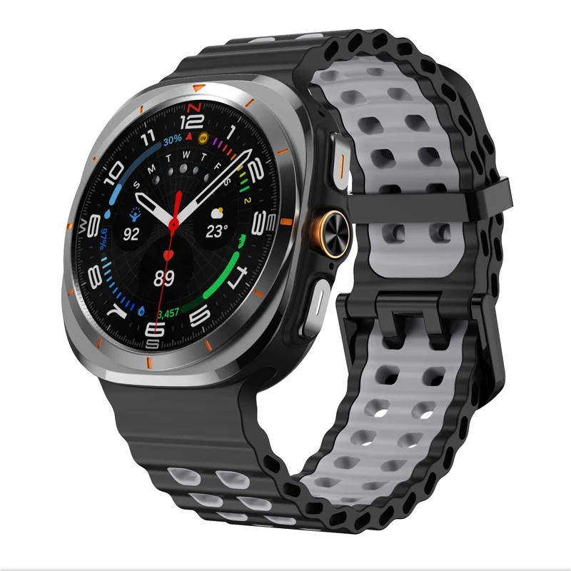 Silicone Sports Band for 47mm Smartwatch - No Gap Design, Unisex Strap