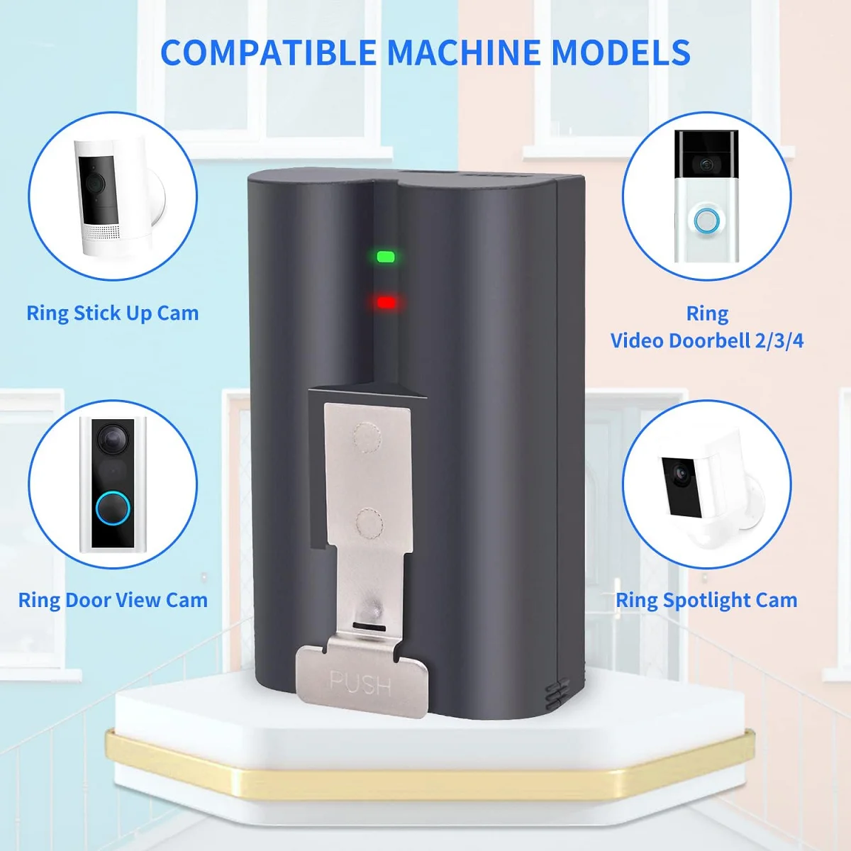 6040mAh Li-ion Battery for Ring-Video Doorbell 2/3 /3 Plus