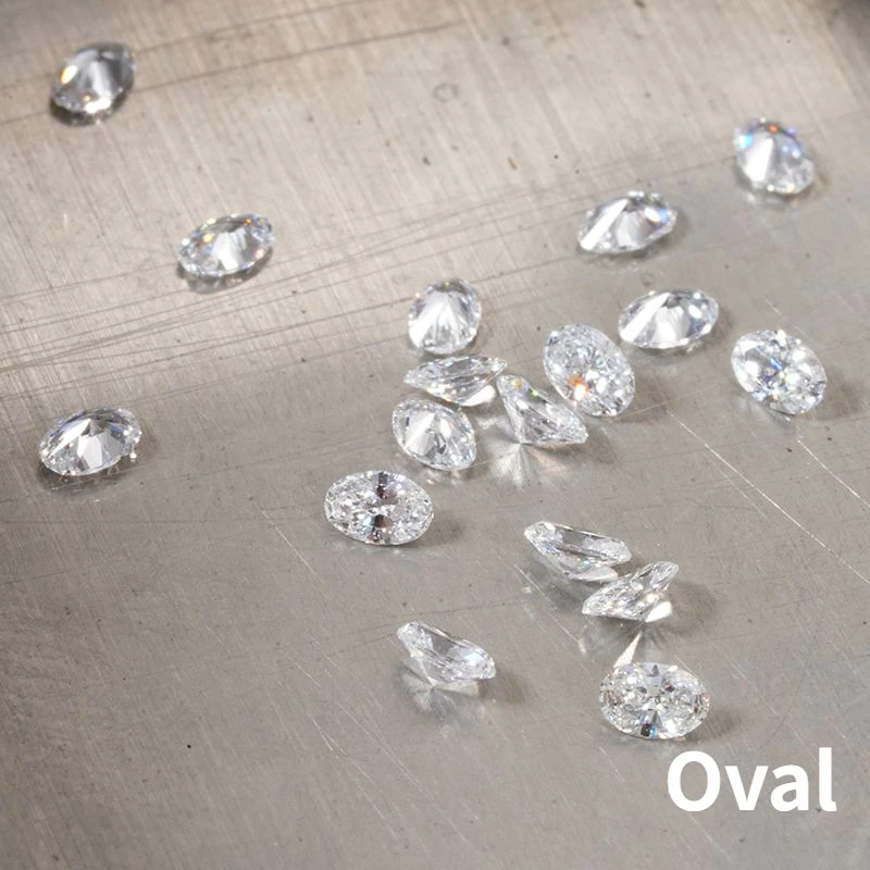 Melee Lab Grown Diamond Oval Cut 1.5X2mm~5X7mm DEF VVS-VS HPHT Loose Diamonds Store