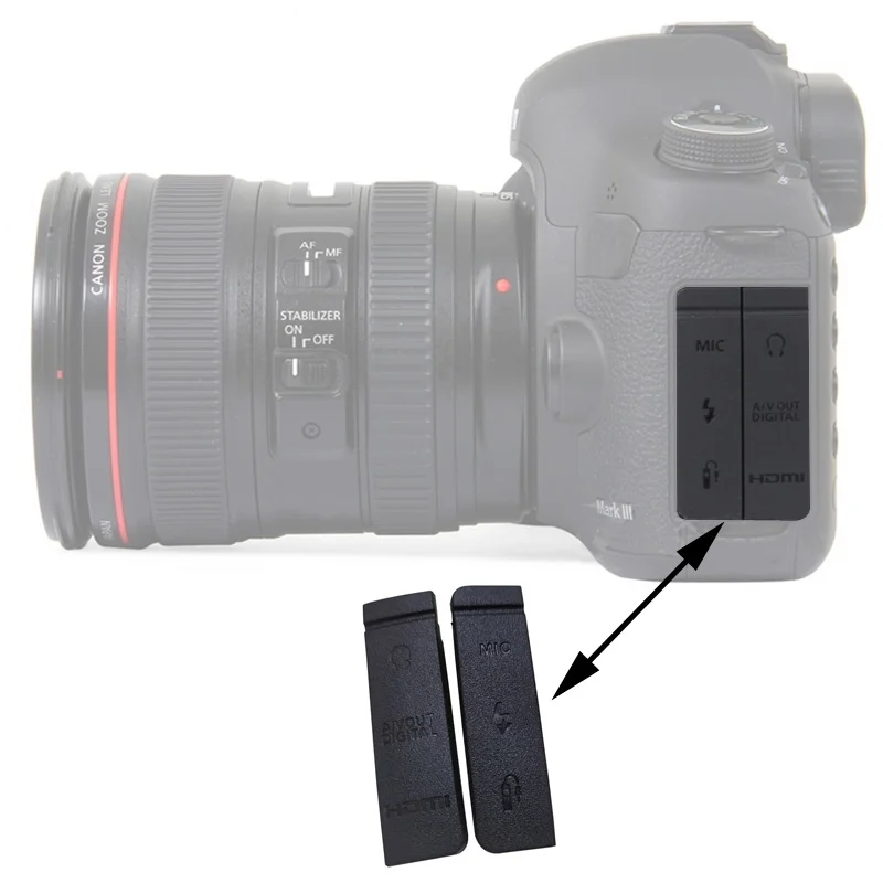 USB/HDMI-compatible DC IN/VIDEO OUT Rubber Door Bottom Cover 1 PCS For Canon 50D 40D 1100D 5D2 550D 60D 5D4 650D 700D Camera