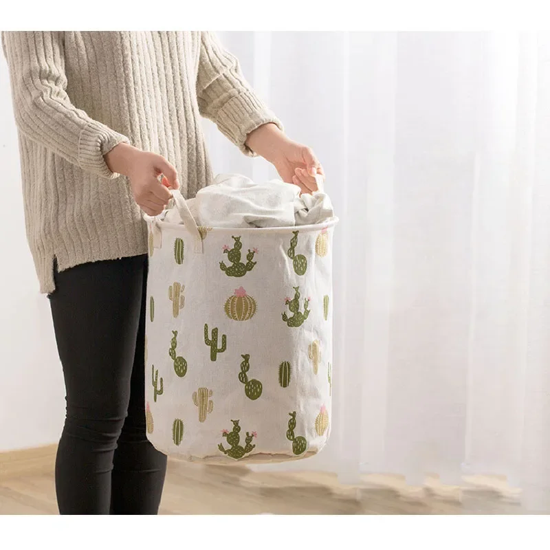 Dirty Laundry Folding Large Capacity Clothing Storage Bucket Children Toy Basket Home Waterproof Organizer with Handles
