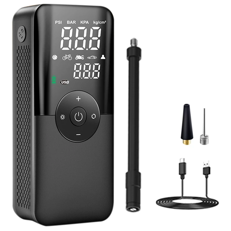 

CARSUN Rechargeable Air Pump Tire Inflator Portable Compressor Digital Cordless Car Tyre Inflator For Bicycle Balls
