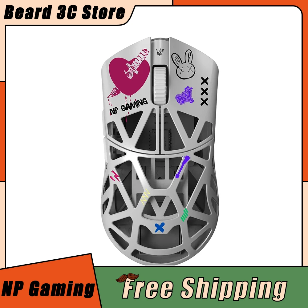 

Мышь Wanling WLmouse для совместных игр, беспроводная мышь 8K с двойным режимом, в стиле граффити, BeastX Beast, Mini Beast Max, легкая игровая мышь