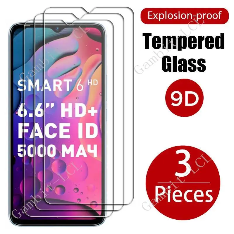 Закаленное стекло для Infinix Smart 6 HD InfinixSmart6 Smart6 Smart6HD X6511B, X6511, X6511E X6512, защитная пленка для экрана, 3 шт.