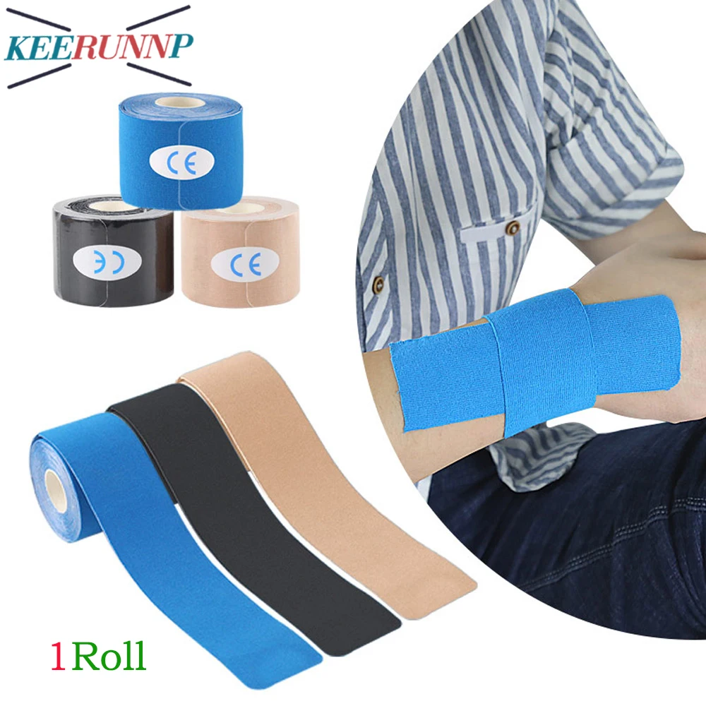 

1Roll 5cm Sport Tape Waterproof Sport Kinesiology Elastic Bandage Self Adhesive Wrap Knee Muscle Stretch Athletic Tape for Knee