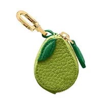 Cute Fruit Shape Leather Coin Purse Mini Zipper Earphone Bag Keychain Pendant Wallet for Women Girls Gift 6
