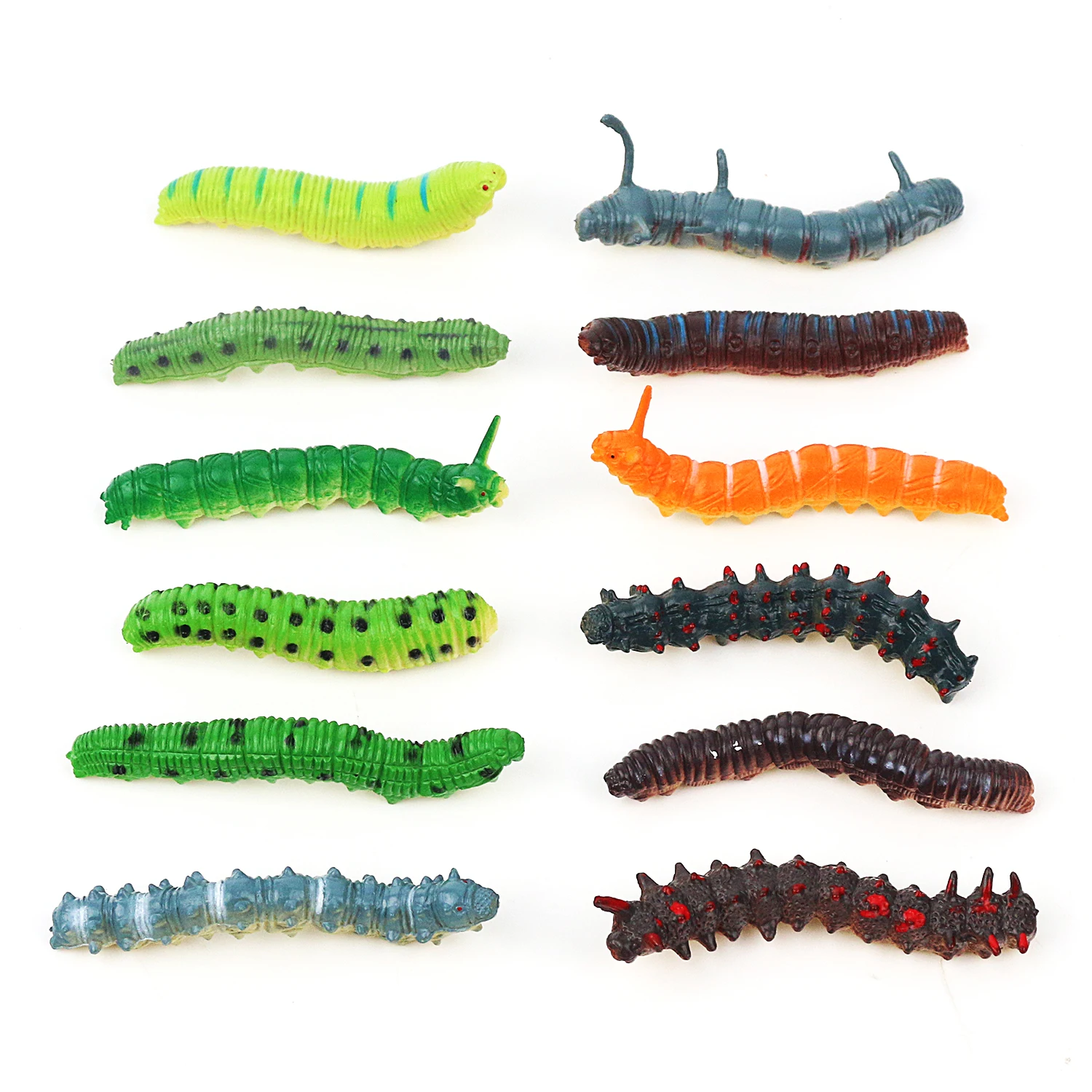5-15PCS/Set Mini Simulated Caterpillar Prank Animals Model Crawling Insect Action Figures Educational Toys For Kids and Friends 3