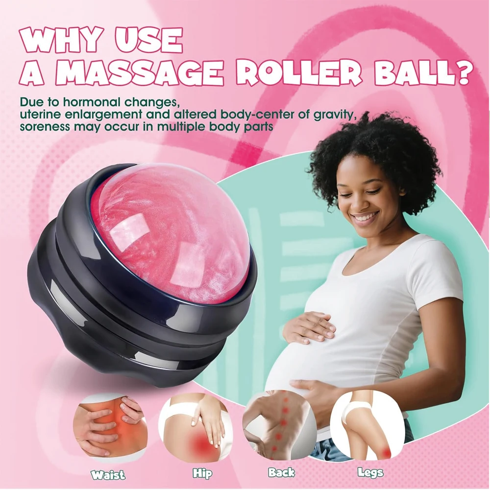 여성 분만 필수품, 나무로 만든 분만 빗 임신 필수품, 3/2/1개입 출산 빗 & 마사지 롤러 볼 키트