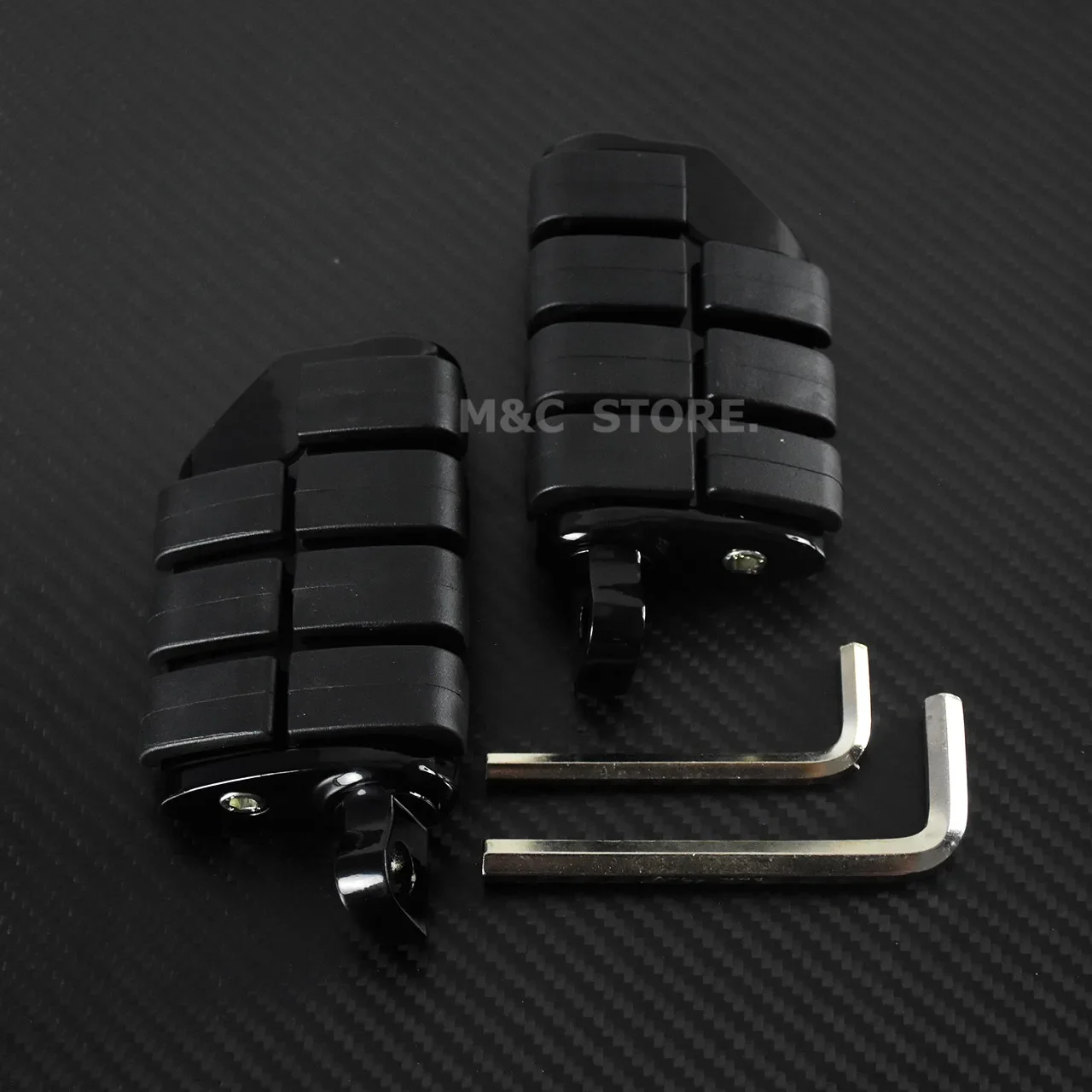 1-1/4" 32mm Highway Foot Pegs Foot Rest Short Mount Crash Engine Guard Black For Harley Touring Electra Road Glide Sportster