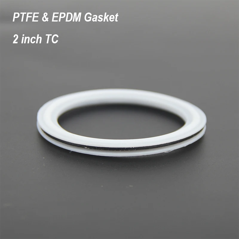 2 Inch Tri Clover Envelope Gasket PTFE with EPDM Liner Tri Clamp Sandwich PTFE/EPDM Gasket