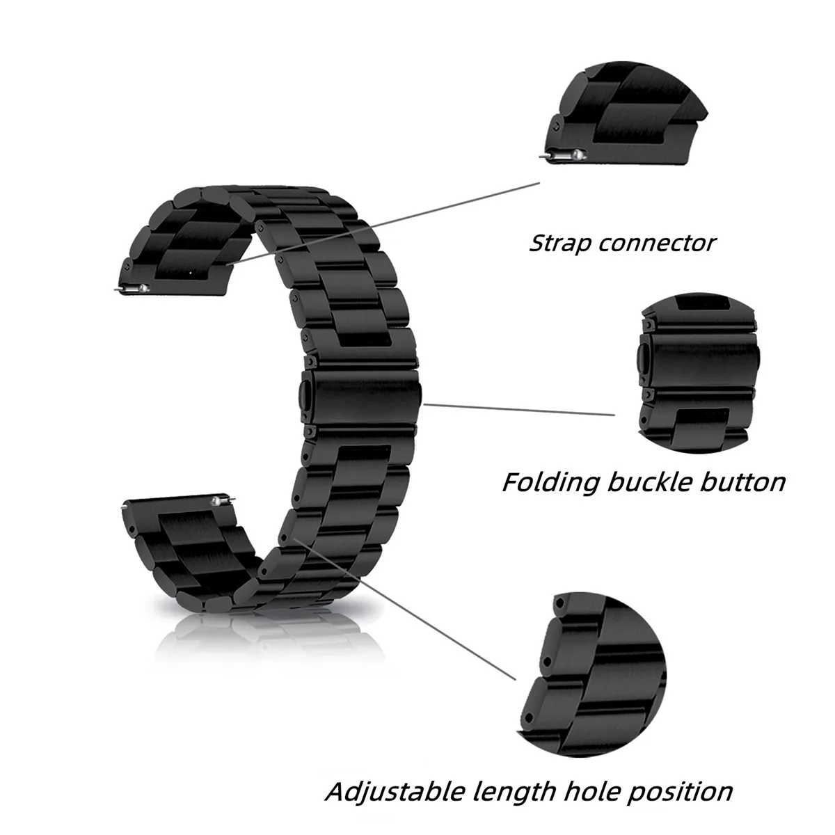 Dual-Styled Strap Set: Premium Metal and Nylon Bands