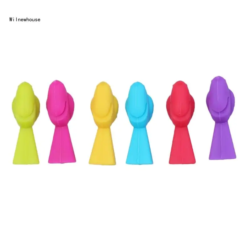 

Wine Glass Markers Set of 6 Bird Silicone Drink Glass Tags Recognizer Cup Labels Signs Distinguisher Dropship