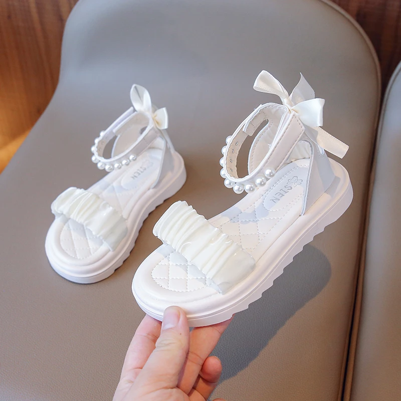 Girls Non Slip Summer Sandals Beige Black High Top Beach Shoes