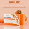 Lightening Carrot Soap for Skin Handmade Natural Bar Soap for Face and Body Whitening Oil Control Brightens Skin Shrink Pore 2