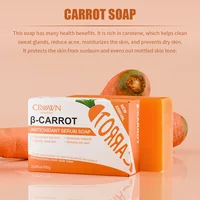 Lightening Carrot Soap for Skin Handmade Natural Bar Soap for Face and Body Whitening Oil Control Brightens Skin Shrink Pore 2