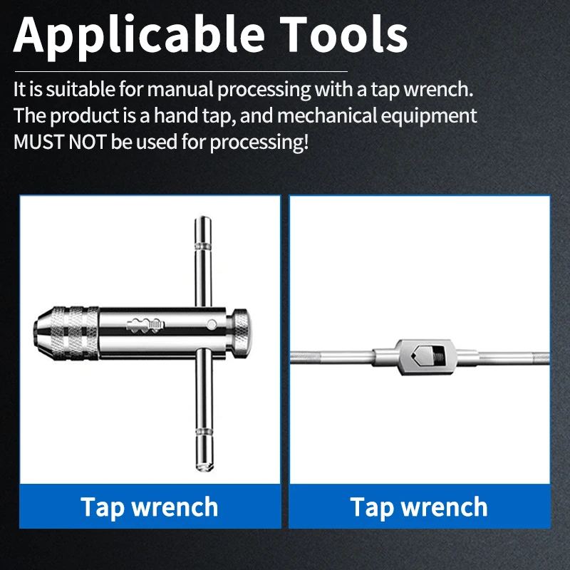 HSS M2.5-M14 Straight Fluted Screw Thread Tap Metric Plug Hand Taps Drill Bit Set Power Hand Tool