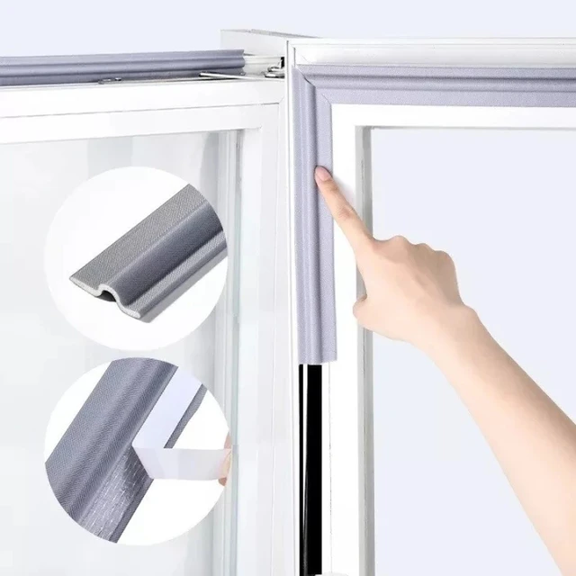 Weather Stripping Door Seal Strip  Weatherstrips Doors Self-adhesive - 6m  - Aliexpress