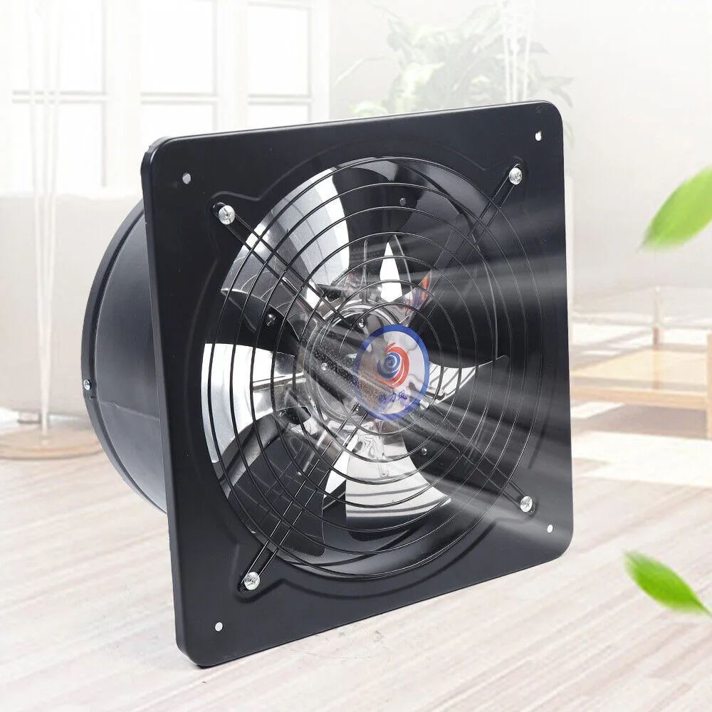 Bymaocar 12in 110V Commercial Ventilation Extractor Exhaust Fan Blower FD-300 2800r/min Wall Mounted Kitchen 125W Stable Running duct fan bathroom extractor ventilation toilet wall air cleaning industrial fan