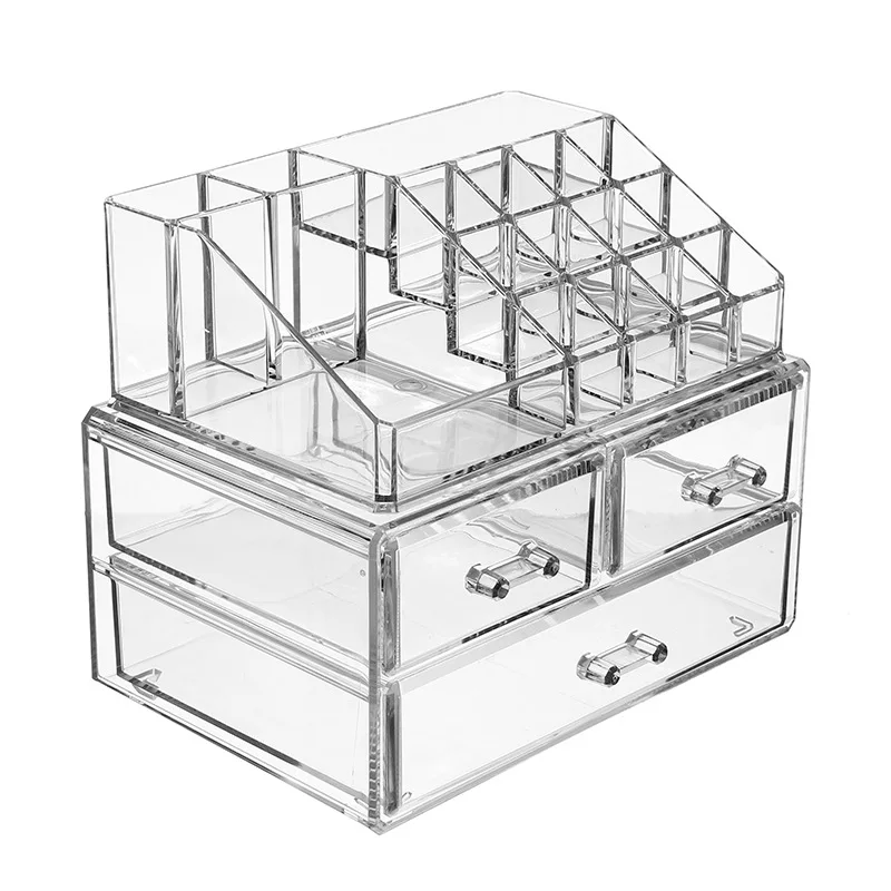 

Jewelry Cosmetics Large Storage Box Makeup Organizer Multilayer Acrylic Transparent Desktop Storage Organizer 24x17.7x20cm