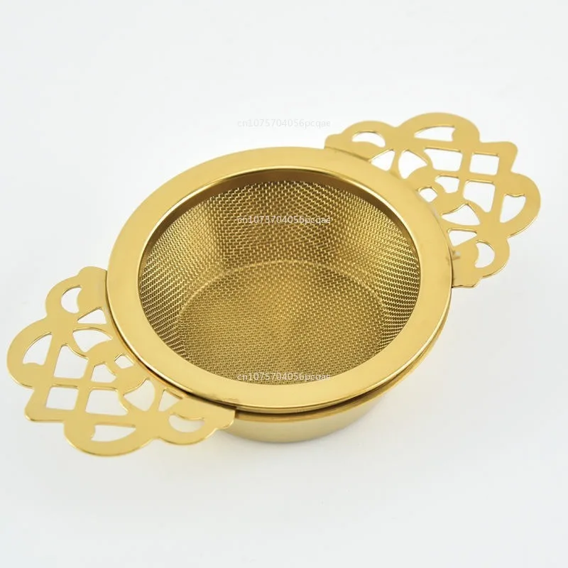 New Stainless Steel Tea Strainer with Drip Bowl Easy Clean Loose Leaf Traditional Hanging Herbal Home Kitchen Accessories
