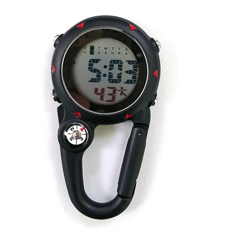 Multifunktionale Metall Bergsteigen Uhr Schlüsselbund FOB Taschenuhr Wanduhr Outdoor Bergsteigen Kompass Tragbare Werkzeug – Detail 7