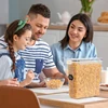4L Cereal Storage Containers with Lids 1/2/4pcs Airtight Food Moistureproof Tank with Label Stickers Kitchen Organization Box 2