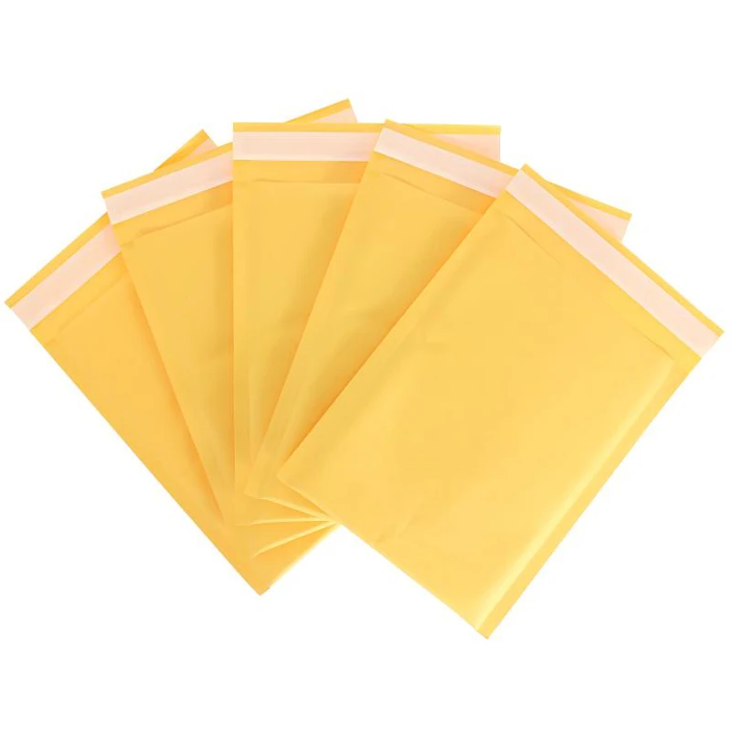 50PCS Kraft Paper Bubble Envelopes Bags Bubble Mailing Bag Mailers Padded Shipping Envelope Business Supplies Various Sizes