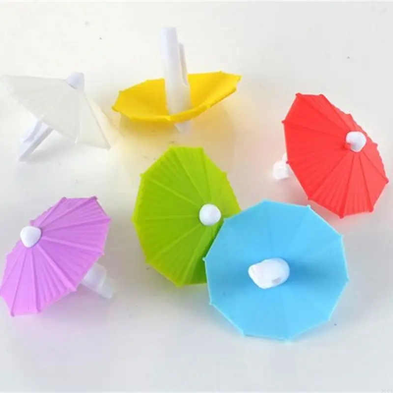 N0PA 6Pcs Umbrella Wine Glass Markers Bar Accessories Glass Wine Charm