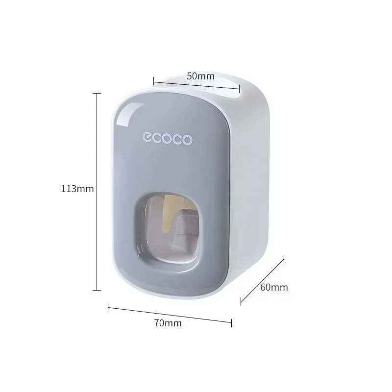 Automatic Toothpaste Dispenser Dust-proof Toothbrush Holder Wall Mount Stand Bathroom Accessories Set Toothpaste Squeezer 6