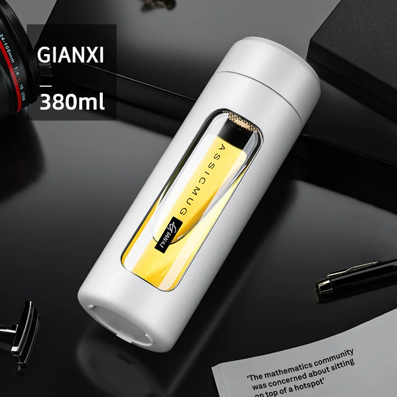 GIANXI Anti-Scald Portable Glass Tea Cup with Filt...