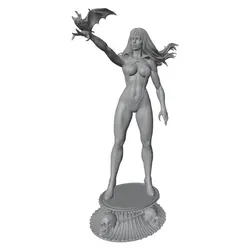 1/24 Anime Character DIY Unassembled Miniature Figurine - Gray 3D Printed Collectible Statue (JF1100)