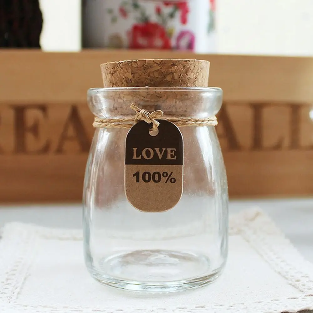 

Стеклянный пудинг чашка практичная с пробковыми крышками 100 мл/3,4 унций поднос для десертов прозрачная бутылка для желаний йогурт