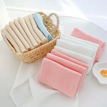 10 pz/pacco Pannolini Per Bambini 100% Cotone Resuable Lavabile Copertura Del Pannolino di Stoffa per Il Neonato Pannolino Assorbente Garza Articoli Per Bambini