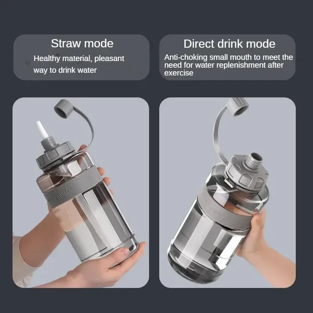 2 Liter Big Water Bottle with Straw 2L/1.5L/1L/0.6L Large Capacity School Gym Sports Drinking Bottles BPA Free Fitness 3