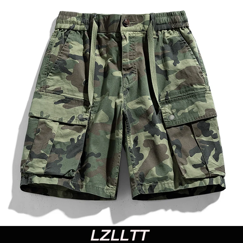 

Summer Men Cargo Camouflage Cotton Shorts Mens Casual Multi Pocket Beach Spring Shorts Pants Men Jogger Shorts Male Dropshipping