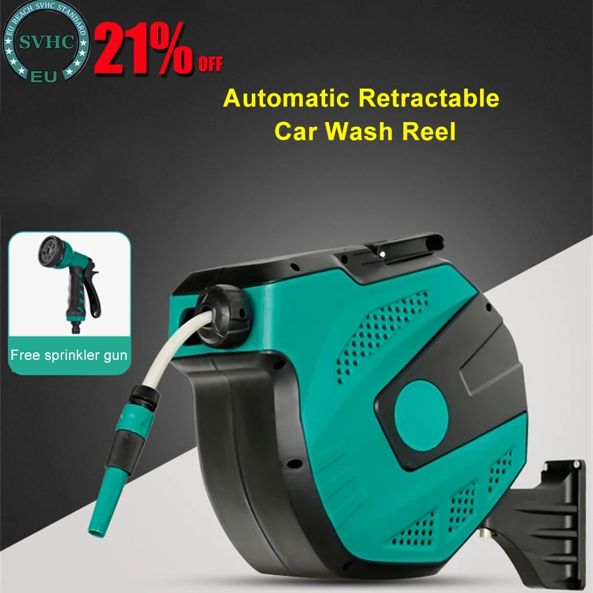 Automatic Retractable Car Wash Reel Water Gun Water Pipe Car Villa