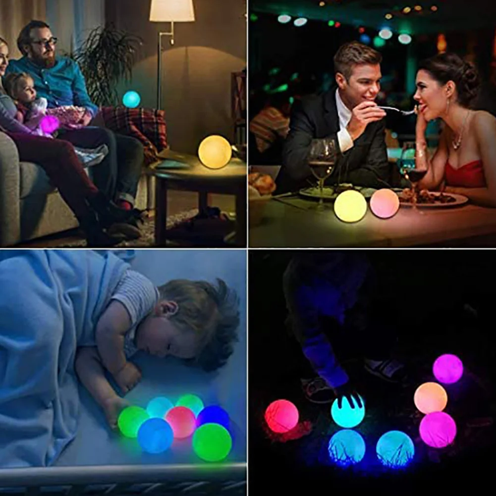 Waterproof LED Glowing Ball Night Light for Pool Garden Decor