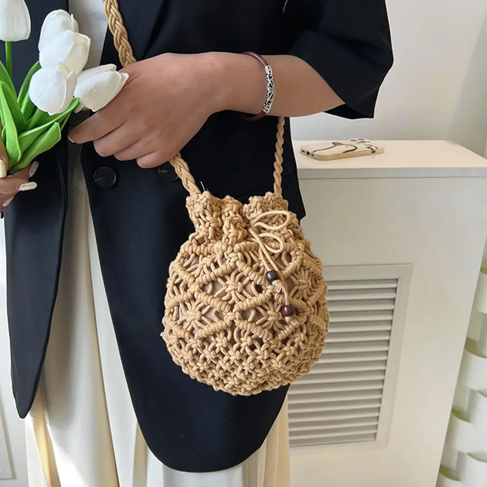 2024 New Summer Fashion Handmade Bucket Bags for Women Shoulder Crossbody Bag Female Handbag 2