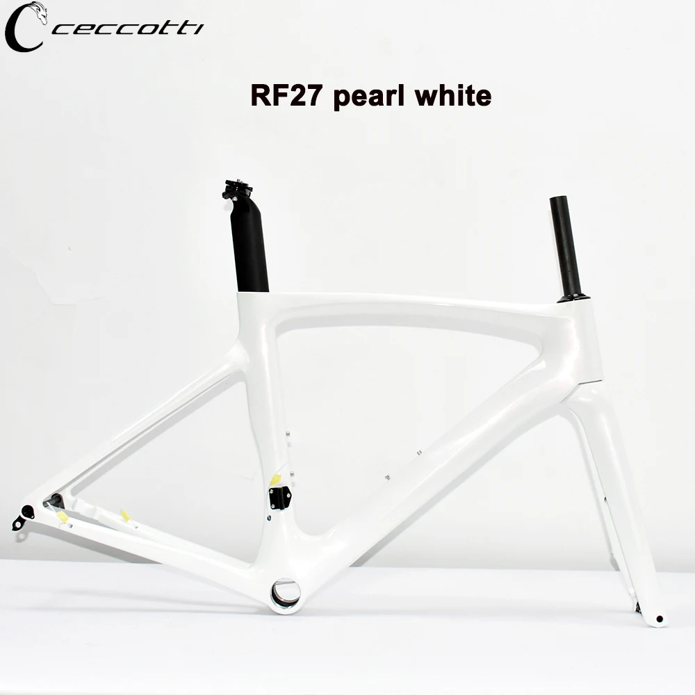 CECCOTTI RF27 Model Road Bike Frame Internal Wiring Carbon Frame T47BB Disc Brake Bicycle Frameset