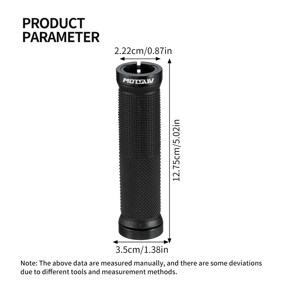MOTSUV mountain bike handlebar grip with bilateral locking rubber for comfort anti slip shock absorbent riding grip handle, bicycle handlebar grip