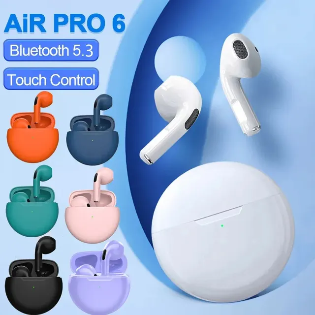 Original Air Pro 6 TWS Wireless Bluetooth Headset 5.3 Headphone Mini Earphone with Mic Charging Box for Xiaomi iPhone Earbuds 1